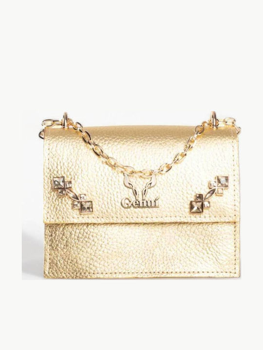 Leather Women's Bag Shoulder Gold