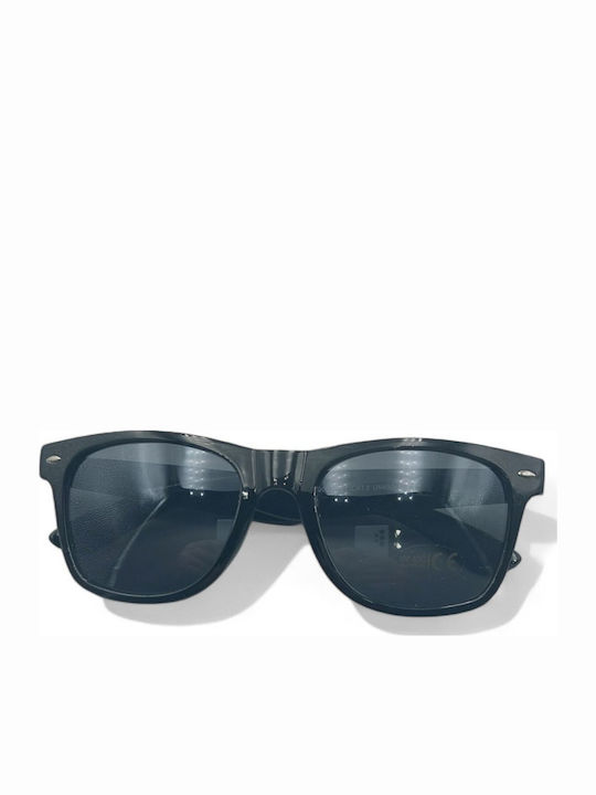 Dasoon Vision Unisex Γυαλιά Ηλίου με Μαύρο Σκελετό και Μαύρο Φακό 2478022
