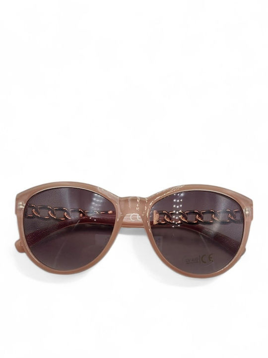 Dasoon Vision Women's Sunglasses with Pink Frame and Brown Lens 2478089