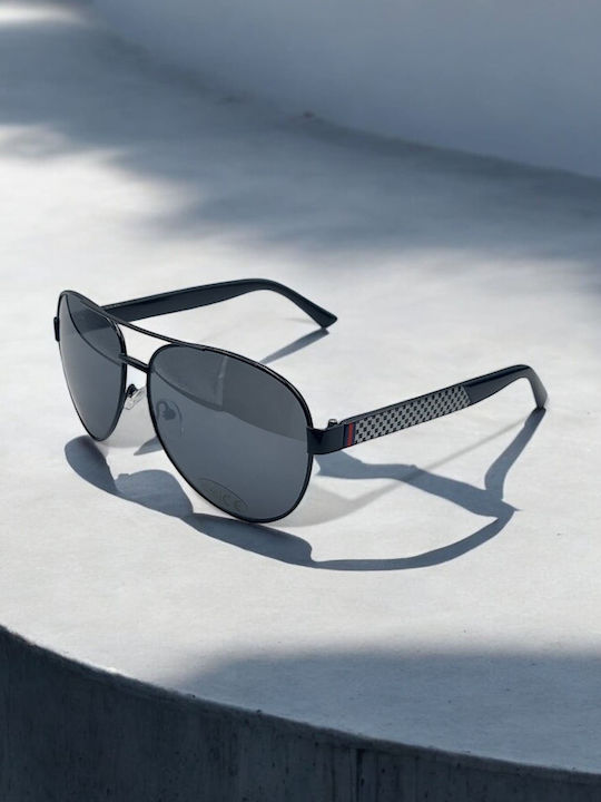 Dasoon Vision Unisex Γυαλιά Ηλίου με Μαύρο Σκελετό και Μαύρο Φακό 2478053