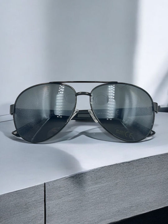 Dasoon Vision Unisex Γυαλιά Ηλίου με Μαύρο Σκελετό και Μαύρο Φακό 2478053