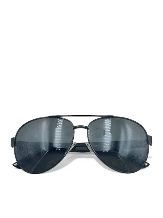Dasoon Vision Unisex Γυαλιά Ηλίου με Μαύρο Σκελετό και Μαύρο Φακό 2478053
