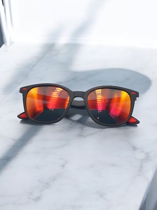 Dasoon Vision Unisex Sunglasses with Black Frame and Orange Polarized Lens 2478073