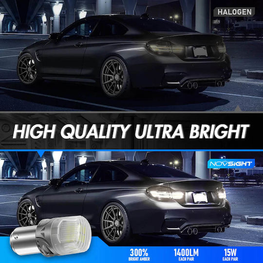 NovSight Λάμπες Αυτοκινήτου & Μοτοσυκλέτας P21/5W-BAY15D-1157 LED 6500K Ψυχρό Λευκό 12V 15W 2τμχ