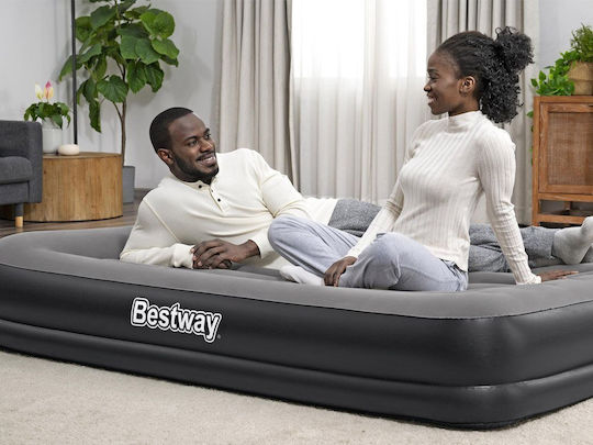 Bestway Inflatable King Size Air Mattress with Integrated Electric Pump 152x203x36cm