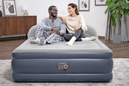 Bestway Inflatable Double Air Mattress with Integrated Electric Pump 229x152x84cm