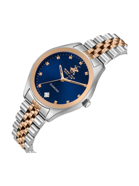 Beverly Hills Polo Club Damen Uhr mit Metallarmband