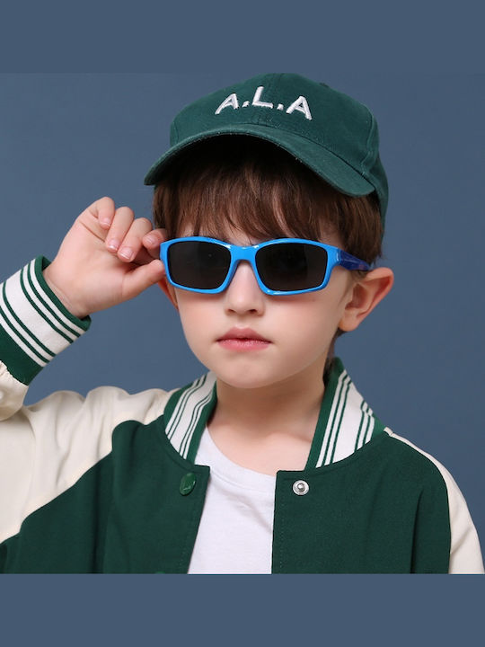 Techsuit Athletic Kids Sunglasses with Polarized Blue Lens for 3-8 Years