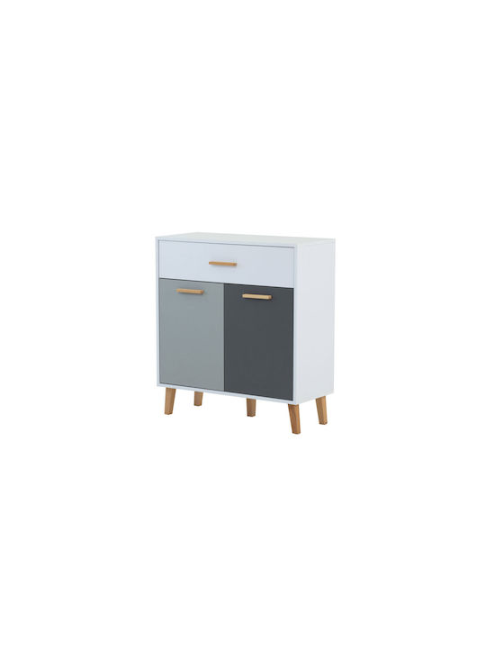 Bufet Timmy cu Sertare White-graphite-gray 84x36x92cm