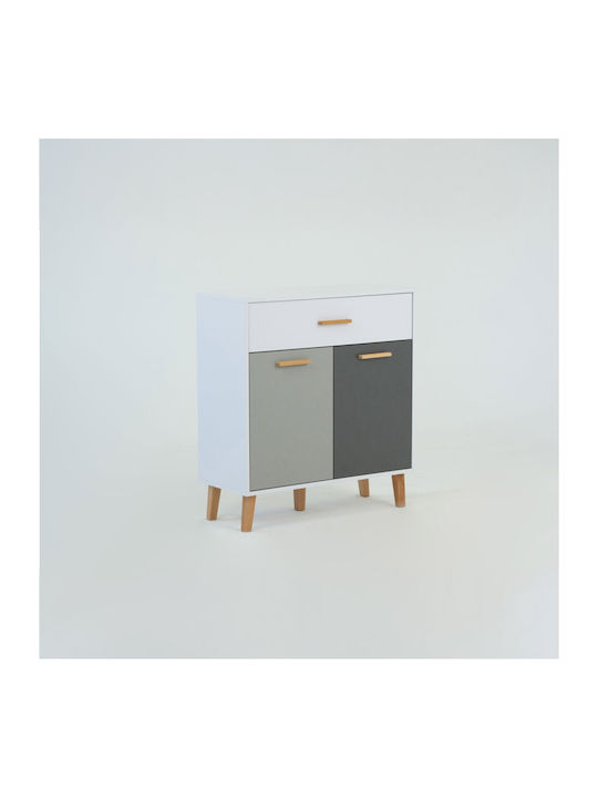 Bufet Timmy cu Sertare White-graphite-gray 84x36x92cm