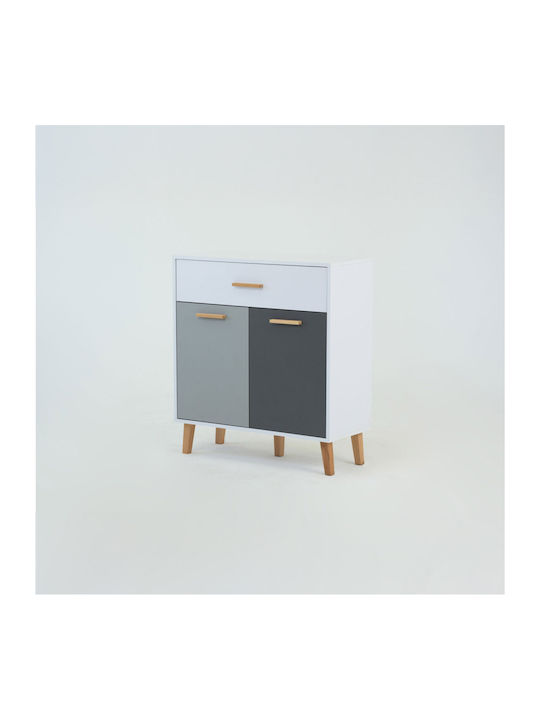 Bufet Timmy cu Sertare White-graphite-gray 84x36x92cm