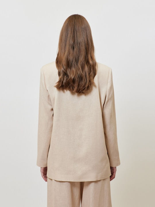 SunsetGo! Damen Blazer Beige