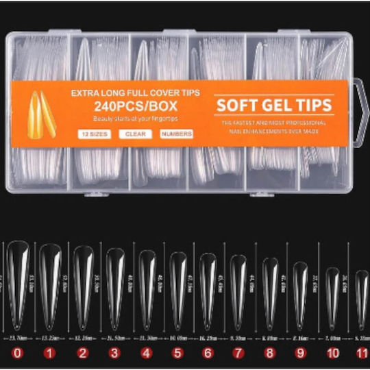 Soft Gel Nagelspitzen Transparent 240Stück