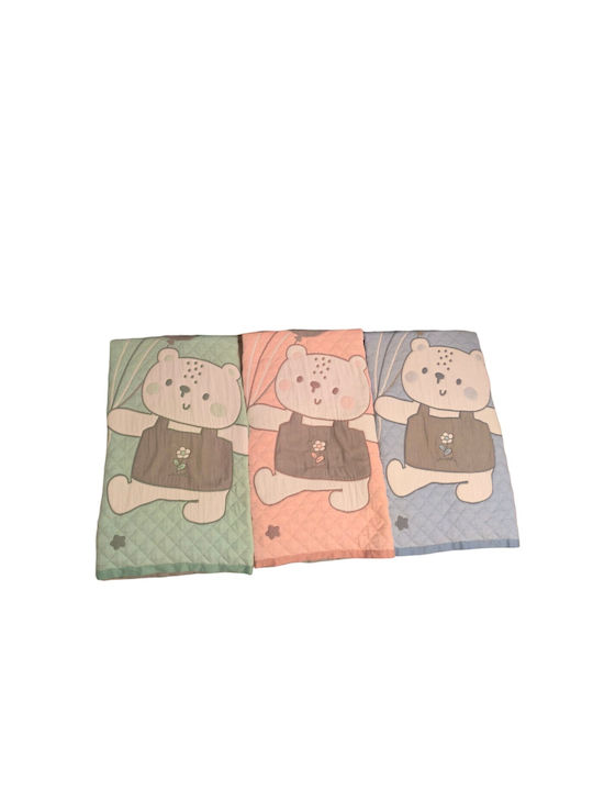 Double Sided Cotton Baby Quilt 100x120cm Pink