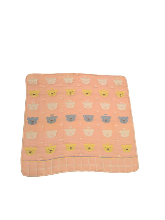 Double Sided Cotton Baby Quilt 120x110cm Pink