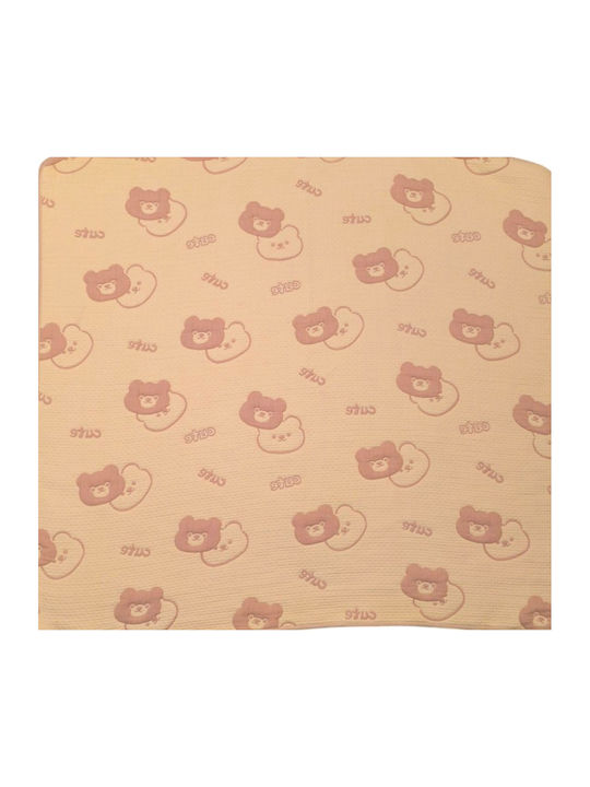 Double Sided Cotton Baby Quilt 100x110cm Pink