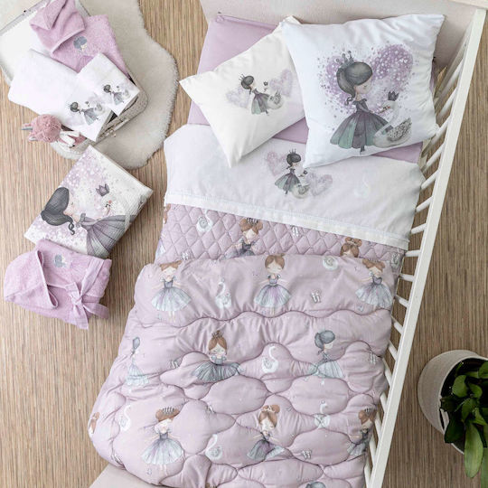 Borea Halat de Baie pentru Copii Odette Lilac cu Glugă