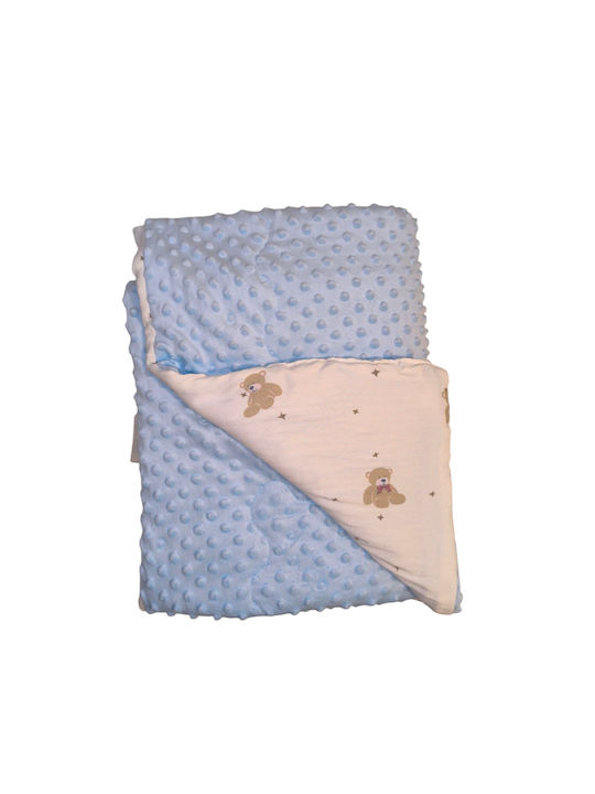 Mia Home Babydecke Blasen Himmelblau 110x140