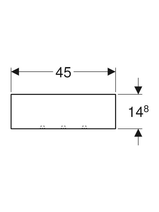 Ράφι Τοίχου Μαύρο Λάβα 45x15.9x14.8εκ.