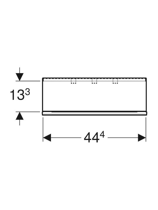 Ράφι Τοίχου Μαύρο Λάβα 45x15.9x14.8εκ.
