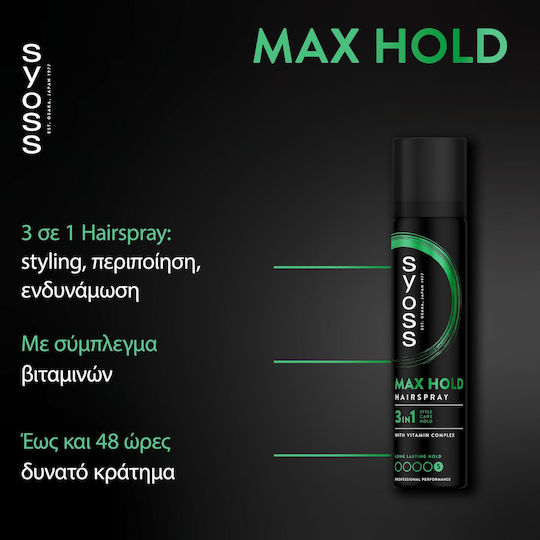 Syoss Max Hold Лак 400мл