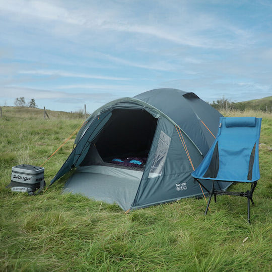 Vango Tay 400 Camping Tent Igloo Blue With Double Cloth 3 Seasons For 4 People 300x250x140cm