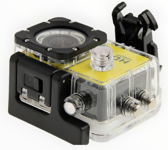 SPM Scamera Action Camera Full HD (1080p) Υποβρύχια (με Θήκη) με Οθόνη 2" και Wi-Fi Κίτρινη