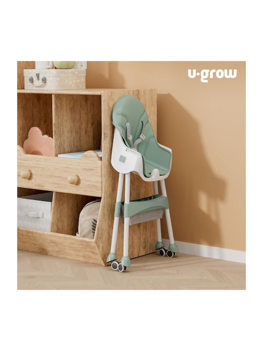 U-Grow Αναδιπλούμενο Καρεκλάκι Φαγητού 2 in 1 Πράσινο