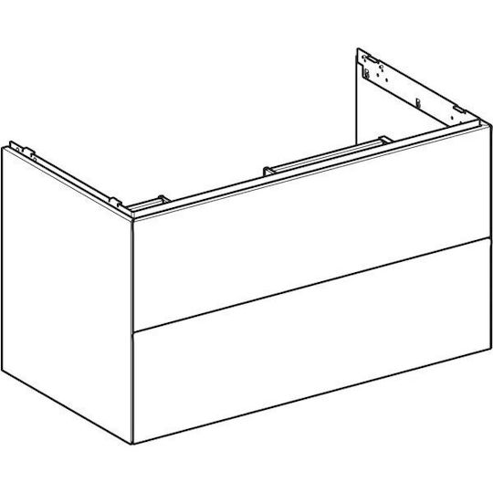 Geberit Πάγκος χωρίς Νιπτήρα Μ88.8xΒ47xΥ50.4cm Λευκό Γυαλιστερό