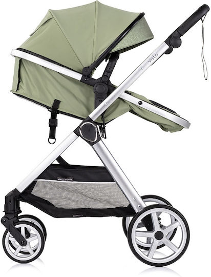 Chipolino Vista Adjustable 2 in 1 Baby Stroller Suitable for Newborn Basil 9.7kg