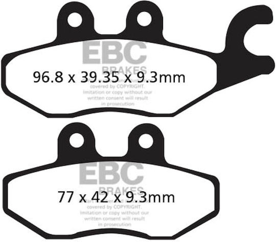 EBC Τακάκια Μοτοσυκλέτας Πίσω για Vespa GTS 300