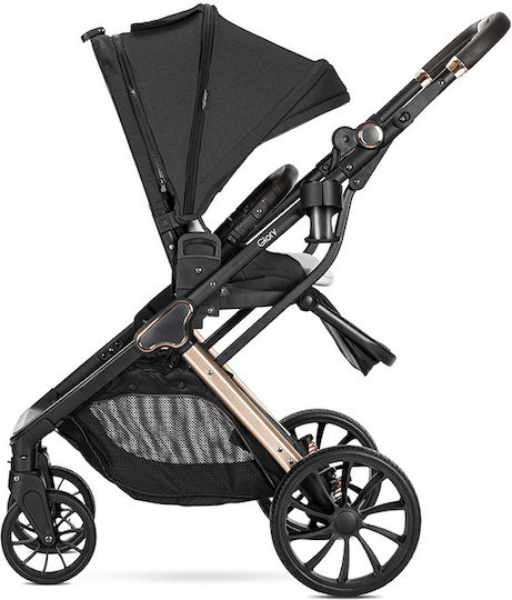 Lorelli Glory Adjustable 2 in 1 Baby Stroller Suitable from 6+ Months Black 22kg