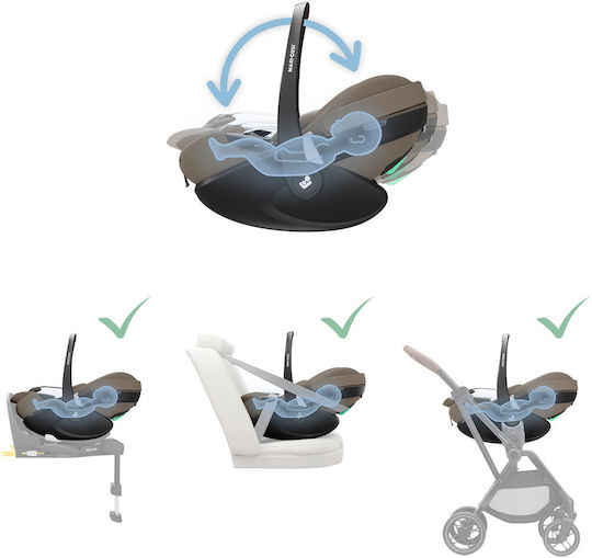 Maxi-Cosi Pebble 360 Pro2 Baby Car Seat i-Size with Isofix Twillic Truffle