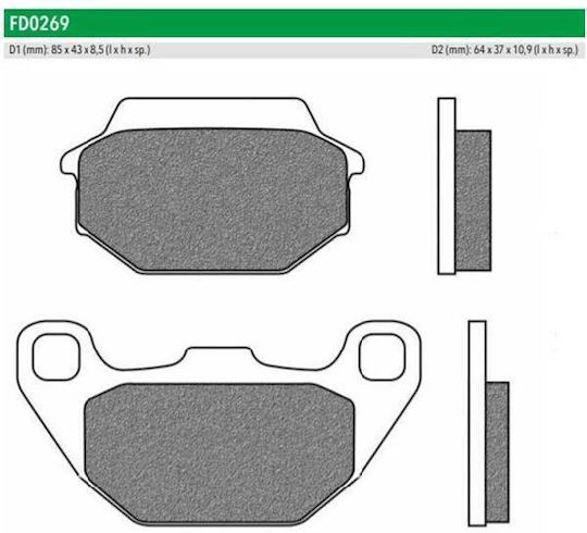 Newfren Motorcycle Brake Pads F305 Front & Rear Brake Pads for Kymco for Kymco Agility 125 / Agility 50 / People Lifan CITY 125 Sym Joyride 125 / Joyride 150 / Joyride 200 Vespa 50