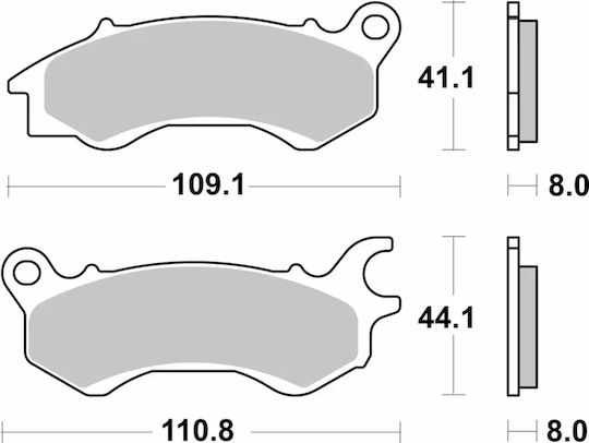 SBS Motorcycle Brake Pads Std Fr for Daytona Sprinter 125 Triumph Daytona Yamaha TT