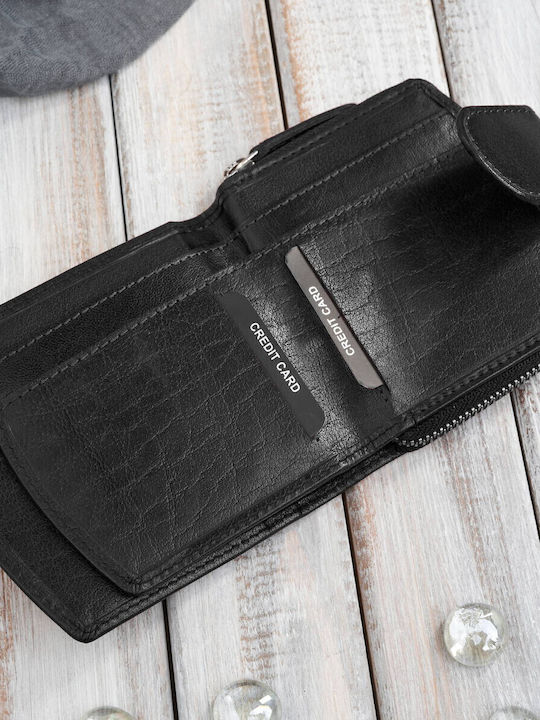 Малка Дамско Портмоне с RFID Черен