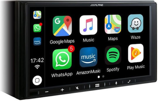 Alpine Ηχοσύστημα Αυτοκινήτου 2DIN (Bluetooth/USB/WiFi/GPS/Apple-Carplay/Android-Auto) με Οθόνη Αφής 7"