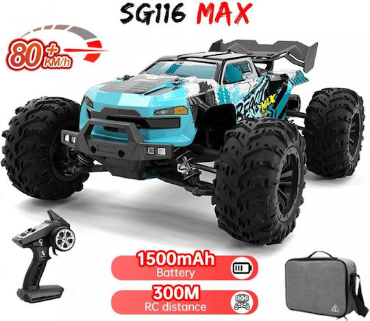 Mașină cu telecomandă Zll Sg116 Max 4WD 1:16 Motor fără perii 2.4g Viteză maximă 80km/h Baterie 7.4v 1500 mAh 15c Timp de funcționare 40min