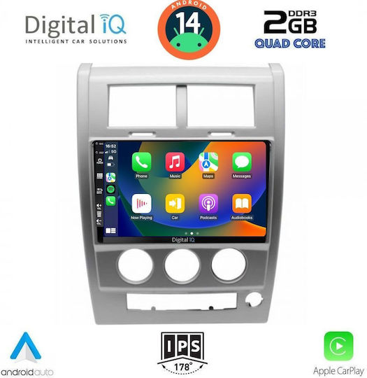 Digital IQ Ηχοσύστημα Αυτοκινήτου για Jeep Cherokee / Liberty 2007-2014 (Bluetooth/USB/AUX/WiFi/GPS/Apple-Carplay/Android-Auto) με Οθόνη Αφής 10"