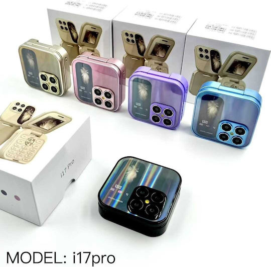 i17 Pro Dual SIM Mobile with Buttons Purple
