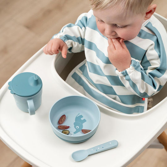 Done by Deer Educational Sippy Cup Plastic with Handles Blue