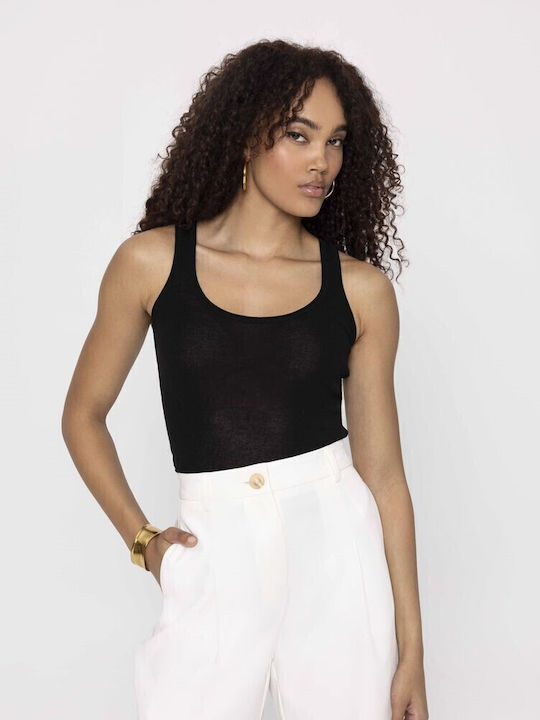 Liza Women's Summer Sleeveless Blouse Black