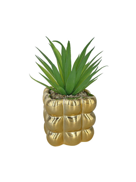 Quadratischer Goldener Porzellantopf Pflanze 14x7,5cm Homie 423040 Quadratischer Goldener Porzellantopf Pflanze 14x7,5cm Homie 423040