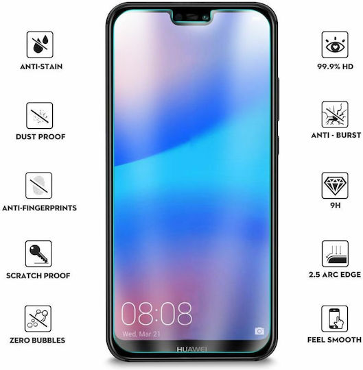 2.5D Закалено стъкло за цялото лице (Huawei P20 Lite)