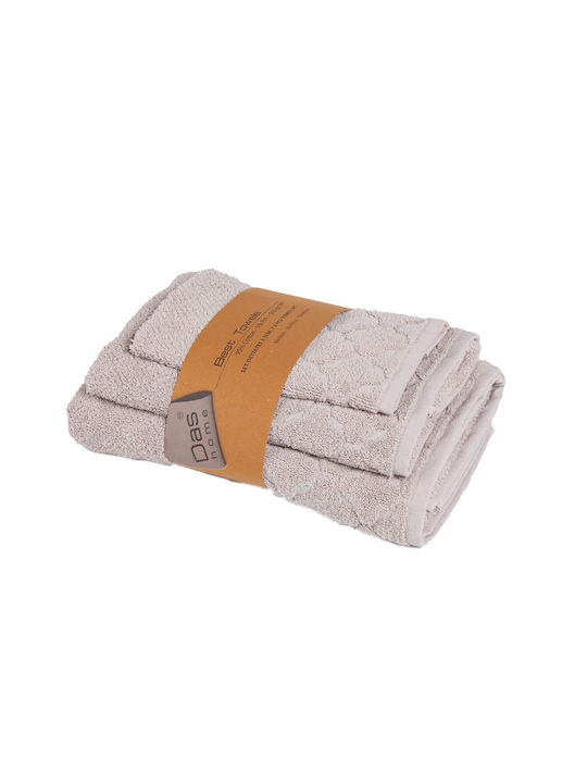 Das Home Σετ Πετσέτες Μπάνιου 3τμχ 0790 Grey Βάρους 550gr/m²