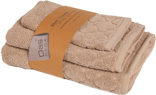 Das Home Bath Towel Set 3pcs 0792 Taupe Weight 550gr/m²