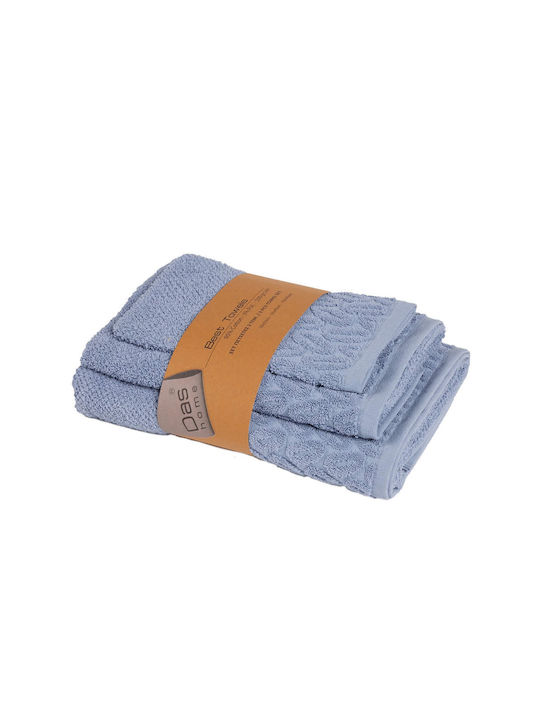 Das Home Bath Towel Set 3pcs 0783 Blue Weight 550gr/m²