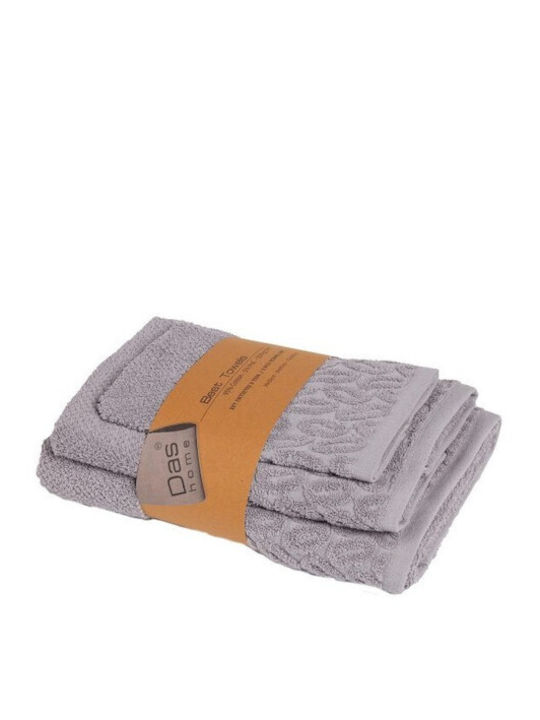 Das Home Bath Towel Set 3pcs 0785 Grey Weight 550gr/m²
