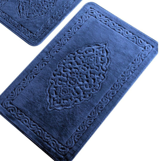 Tropik Home Set Covoare de baie Bumbac LJD23884 Elite Albastru 2 Bucăți