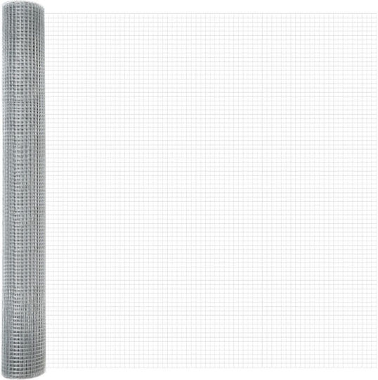 vidaXL Wire Fencing Galvanized Set Silver 1x25m (per meter)